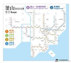 釜山地鐵站線路圖